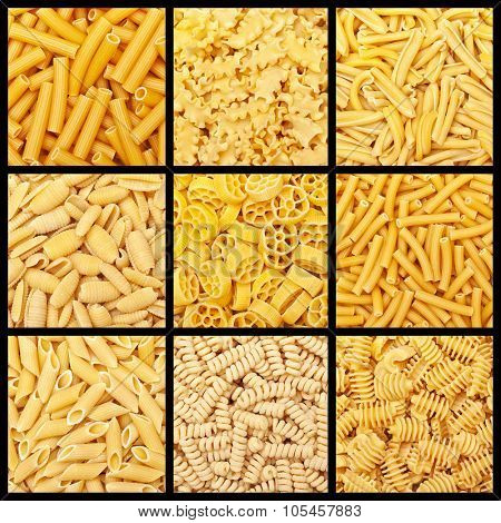 different kind of italian dry pasta
