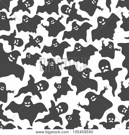 Funny ghost seamless pattern