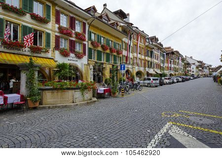 City Of Morat Also Called Murten, Main Street