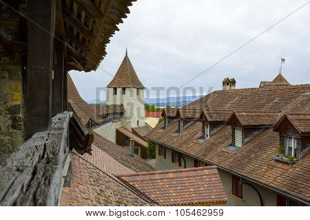 City Roofs In Murten Also Called Morat