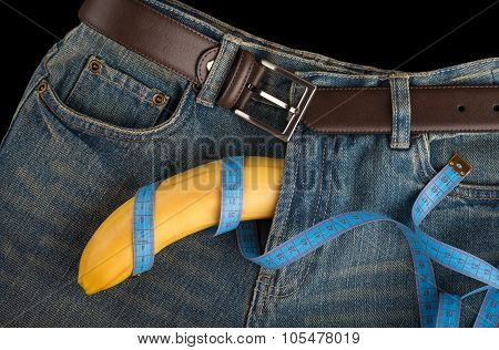 Big Banana Like The Penis, Centimeter And Mens Jeans