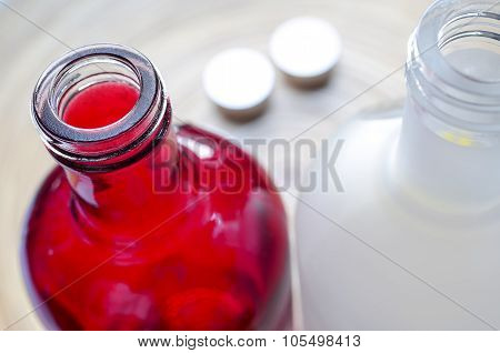 Close Up Of  Glass Bottle
