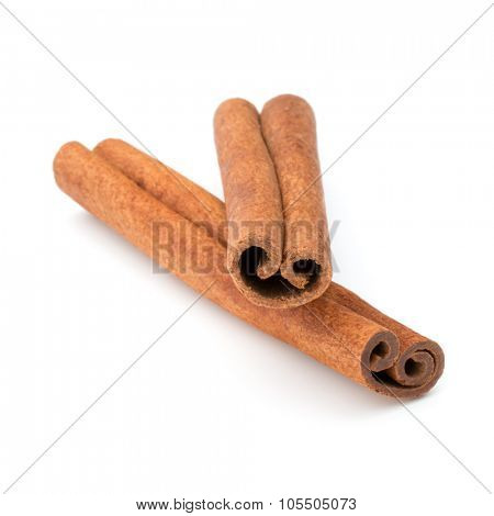 cinnamon stick spice isolated on white background closeup
