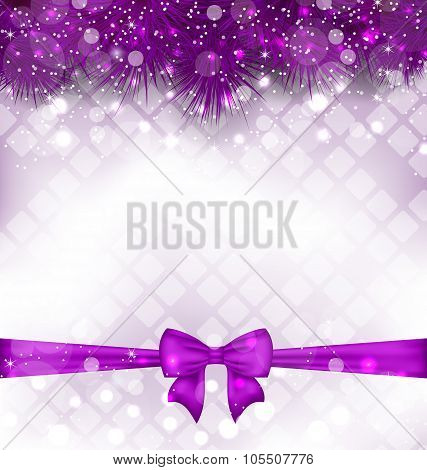 Shimmering Luxury Background with Bow Ribbon