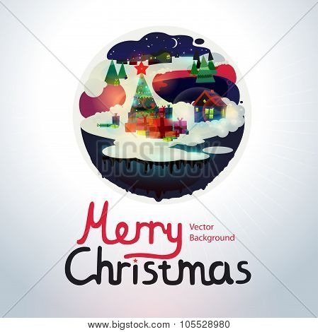 Christmas card. vector background.