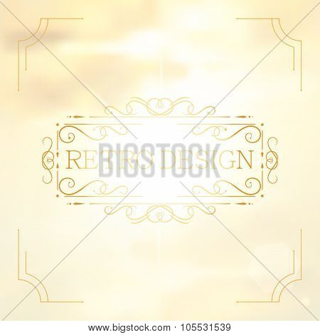 Art deco vintage design of retro flourishes frames.