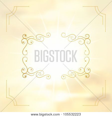 Art deco vintage design of retro flourishes frames.