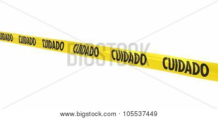 Cuidado Tape Line At Angle