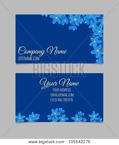 Floral business card template