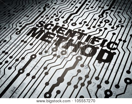 Science concept: circuit board with Scientific Method