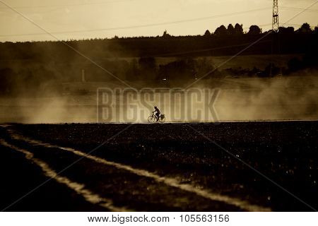 Bicycle in the dust
