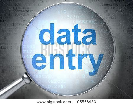 Information concept: Data Entry with optical glass