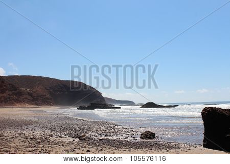 On the Lezgira beach in Morocco.