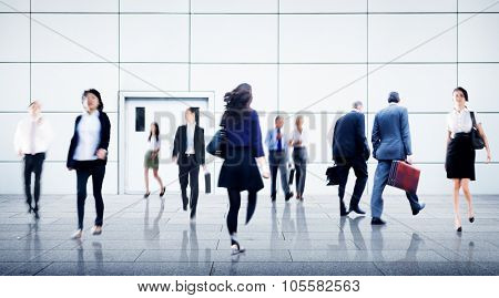 Business People City Life Hustle Hurry Occupation Concept