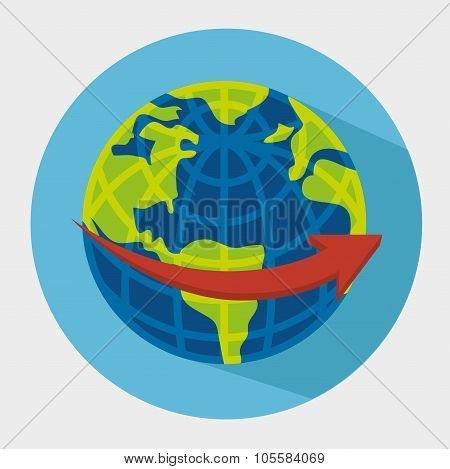 World and travel cartoon