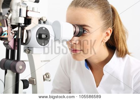 Hospital department of ophthalmology.
