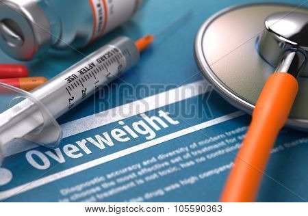 Diagnosis - Overweight. Medical Concept.