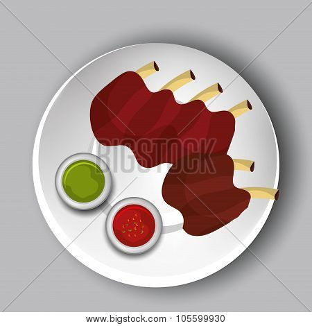 Food and gastronomy graphic design.