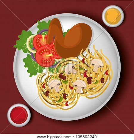 Food and gastronomy graphic design.