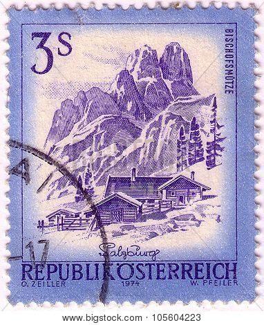 Austria - Circa 1974: A Stamp Printed In Austria From The 