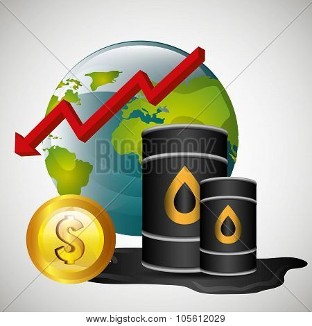 Oil prices infographic design
