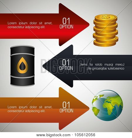 Oil prices infographic design