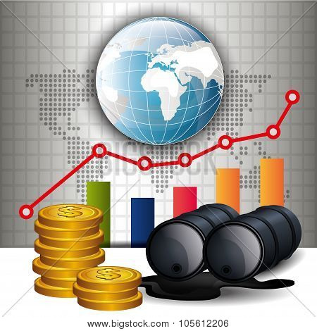 Oil prices infographic design