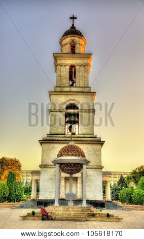 Bell Tower Of The Nativity Cathedral In Chisinau - Moldova
