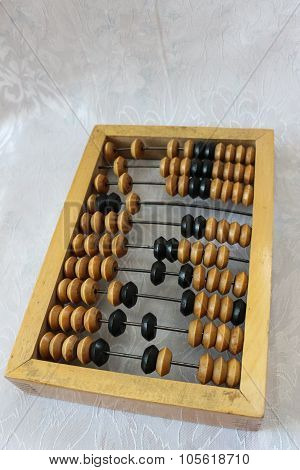 The desktop wooden device for the account of numbers