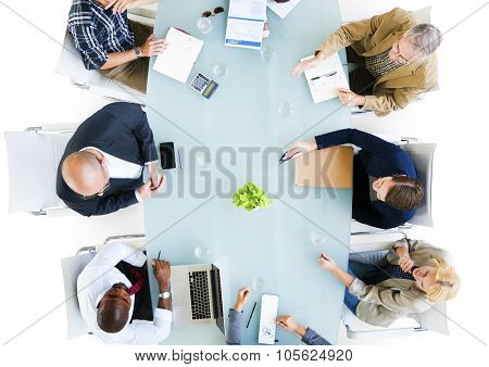 Business people Brainstorming Meeting Strategy Planning Concept