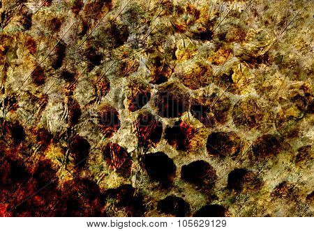 Abstract Watercolor Background. Vespiary. Mixed Media