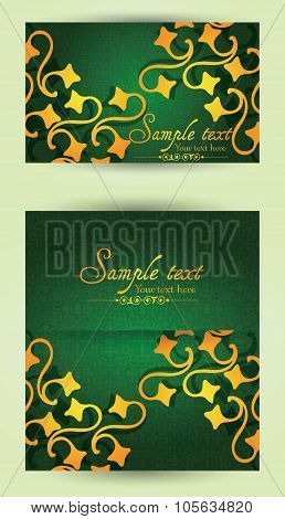 Vintage business cards, invitations or announcements.