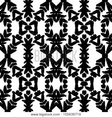 Vector Brush Strokes Floral Pattern