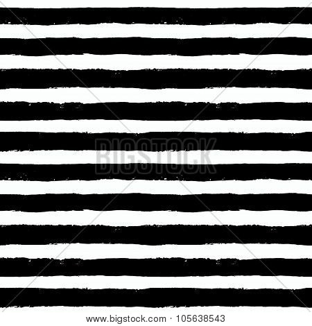Vector Brush Strokes Black White Pattern