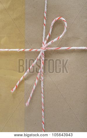 Brown Paper Parcel Wrap Delivery Isolated On White Background