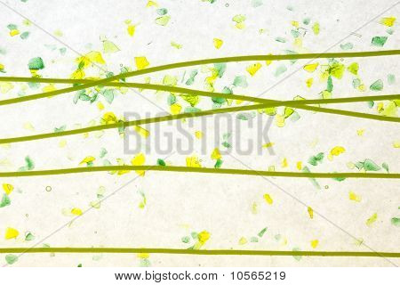 Gebrandschilderd glas groen geel confetti textuur achtergrond