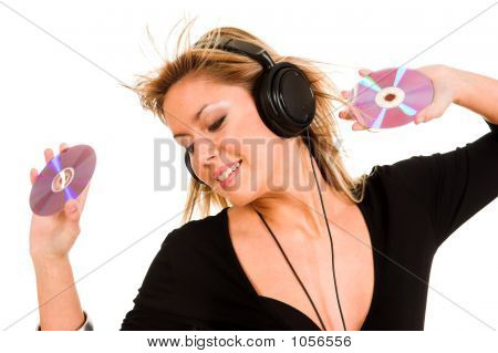 Woman Listening Music 