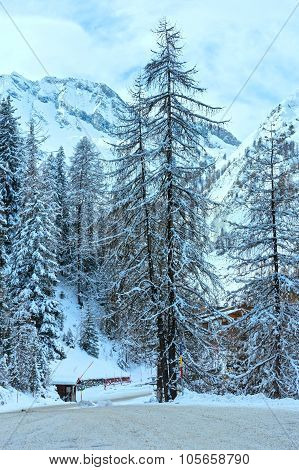Samnaun Alps Winter View (swiss).