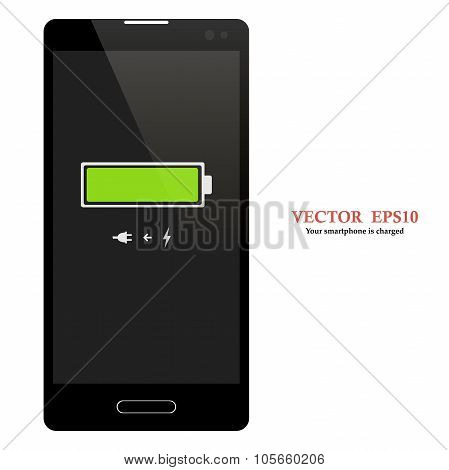 Charged smartphone