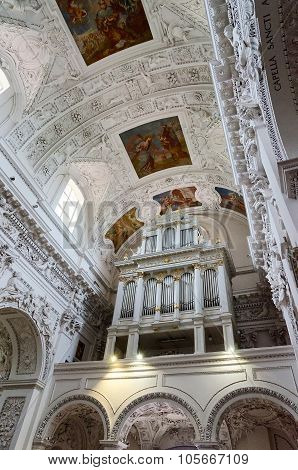 The Organ Over Entrance To Church Of Holy Apostles Peter And Paul, Vilnius