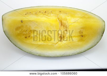 Inside Of A Yellow Watermelon