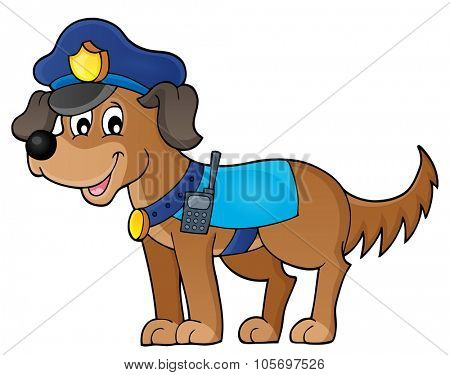 Police dog theme image 1 - eps10 vector illustration.