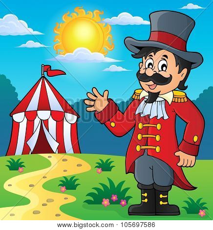 Circus ringmaster theme image 3 - eps10 vector illustration.