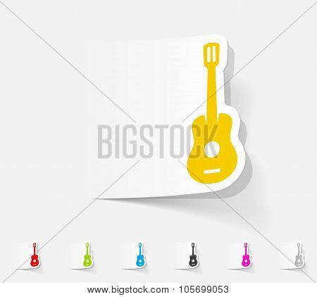 realistic design element. guitar
