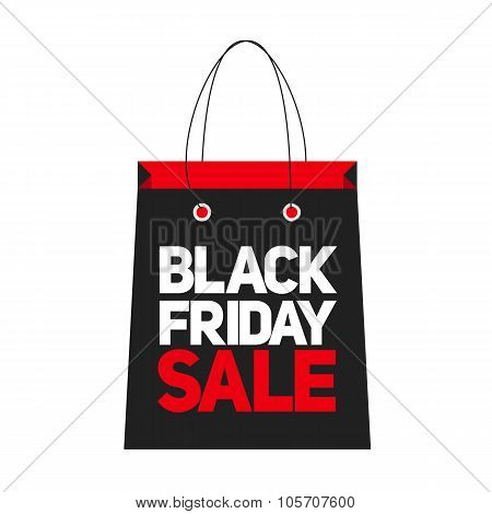 Black Friday Sale Label Vector Illustration