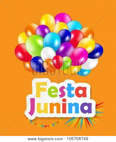 Festa Junina Background Vector Illustration