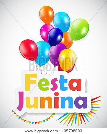 Festa Junina Background Vector Illustration