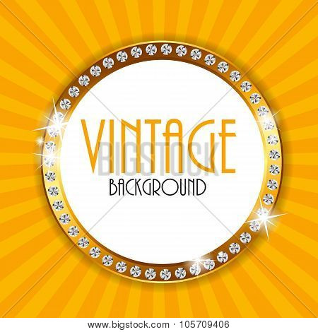 Retro Vintage Background Template Vector Illustration