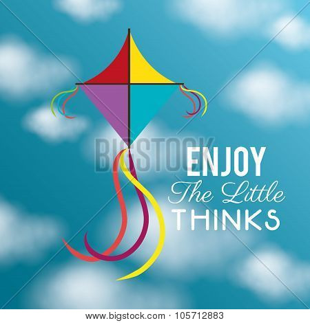 Kite flying in cloudscapes