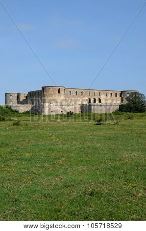 Sweden, The Ruin Of Borgholm Renaissance Castle